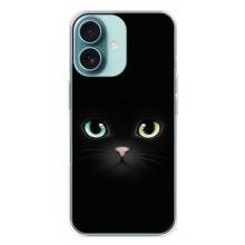 Чохол на тематику: Коти для iPhone 16 Plus – Чорний Котик