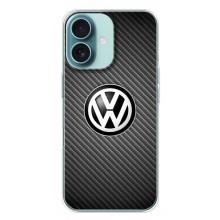 Чехол "Фольксваген" для iPhone 16 Plus – На карбоне