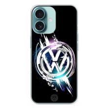 Чехол "Фольксваген" для iPhone 16 Plus – Volkswagen на черном