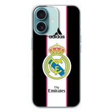 Чехол для iPhone 16 Plus с принтом – Лого Real Madrid