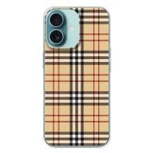 Чохол з Брендами одягу на Айфон 16 Плюс – Burberry стиль