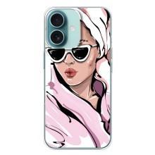 Чехол с картинкой Модные Девчонки iPhone 16 Plus – Девушка в халате