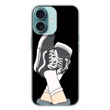 Чехол с Прикольным принтом на iPhone 16 Plus – Кеды