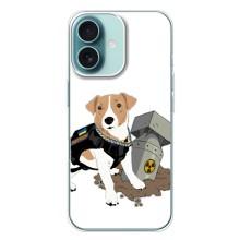 Чехол с принтом Собаки Патрон для iPhone 16 Plus – Пёс Патрон с ракетой