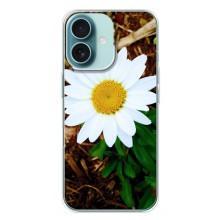Чехол с ромашками на iPhone 16 Plus – Белая ромашка