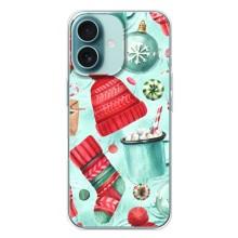 Чехол Санта Клаус для iPhone 16 Plus – Одежда