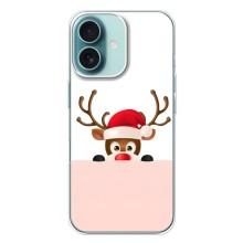 Чехол Санта Клаус для iPhone 16 Plus – Олененок