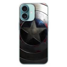 Чохол с Щітом Капітана Америки на iPhone 16 Plus – Ретро Щит Капітана
