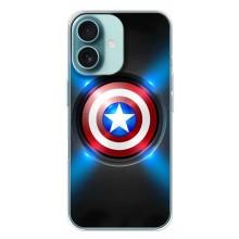 Чохол с Щітом Капітана Америки на iPhone 16 Plus – Яскраий Щит Капітана