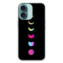 Чохол (ТПУ) з планетами на iPhone 16 Plus – Повнолуння
