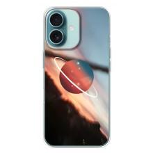 Чохол (ТПУ) з планетами на iPhone 16 Plus – Сатурн