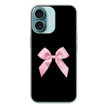 Чехол банты для iPhone 16 Plus – Бант на черном