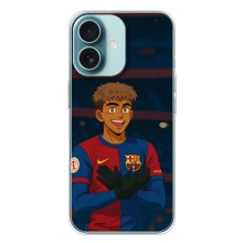 Чехол с футболистом Ламин Ямаль iPhone 16 Plus (Футболист Ямал)