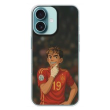 Чехол с футболистом Ламин Ямаль iPhone 16 Plus (Ямаль аниме)