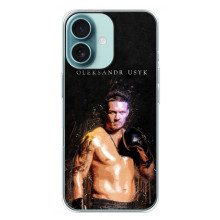 Чехол с картинкой Александр Усик для iPhone 16 Plus – Чемпион Усик