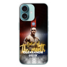 Чехол с картинкой Александр Усик для iPhone 16 Plus – Olexandr Usyk