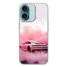 Чохол з авто Порше для iPhone 16 Plus – Рожевий Порше