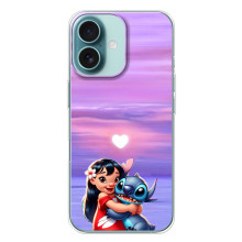 Чехол с рисунком Стич для iPhone 16 Plus – Стич и Лило