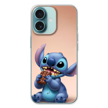 Чехол с рисунком Стич для iPhone 16 Plus – Стич с шоколадом