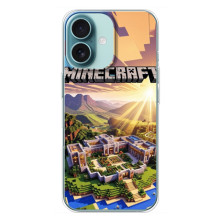 Чехол с картинками Майнкрафт для Айфон 16 Плюс – Minecraft