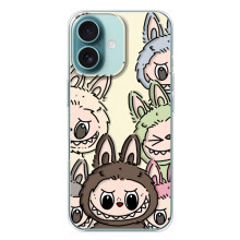 Чехол с Лабубу на iPhone 16 Plus – Коллаж Лабубу