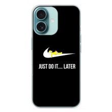Чехол с логотипом Найк на iPhone 16 Plus (Nike just do it)