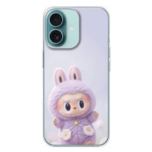 Чехол с принтом Лабубу для iPhone 16 Plus – Фиолетовый Лабубу
