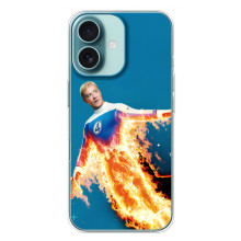 Чехол с принтом Фантастическая четверка для iPhone 16 Plus – Человек-Факел