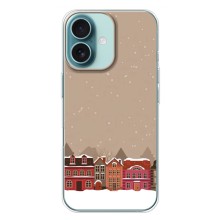 Новогодние, Праздничные Чехлы для iPhone 16 Plus - 2024 год (Зимний город)