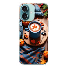 Чохол з унікальним дизайном 'Осінь з кавою' для iPhone 16 Plus – Кава і гарбузики