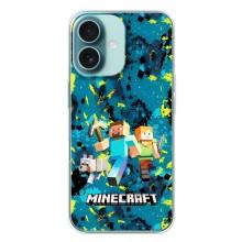 Чехлы для iPhone 16 Plus (Персонажи Майн Крафт) – Майнкрафт