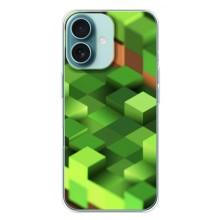 Чехлы для iPhone 16 Plus (Персонажи Майн Крафт) – Текстура