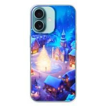 Різдвяні Чохли для iPhone 16 Plus (VPrint) (Різдвяне місто)