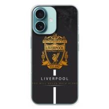 Силиконовые Чехлы принт Футбол на iPhone 16 Plus – Liverpool