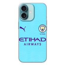 Силиконовые Чехлы принт Футбол на iPhone 16 Plus – Man City
