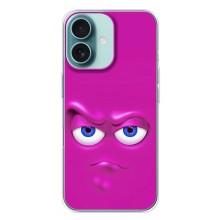 Чохли (ТПУ) (смішні стікери) для iPhone 16 Plus – Хитра мордочка
