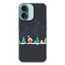 Силіконовий бампер на різдво для iPhone 16 Plus – Місто зимове