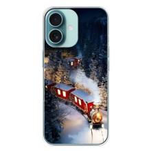 Силіконовий бампер на різдво для iPhone 16 Plus – Потяг