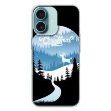 Силіконовий бампер на різдво для iPhone 16 Plus – Різдвяний Олень
