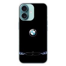 Силіконовий бампер з картинкою машини на iPhone 16 Plus – Чорний BMW