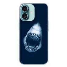 Силіконовий бампер з картинкою звірів для iPhone 16 Plus (Пащу Акули)