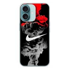 Силиконовый Чехол на iPhone 16 Plus с картинкой Nike (Nike дым)