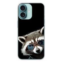 Силиконовый Чехол с Енотами на iPhone 16 Plus – Стильный Енот