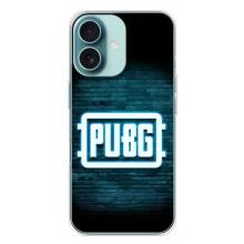 Чохол (TPU) з картинкою "Лого Пабг" на Айфон 16 Плюс – Лого PUBG