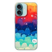 Силиконовый чехол с котиком для iPhone 16 Plus – Mew