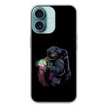 Силіконовый Чохол з принтом "Космонавти" на iPhone 16 Plus – В руках земля