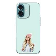 Силиконовый Чехол на iPhone 16 Plus с картинкой Стильных Девушек – В шапке