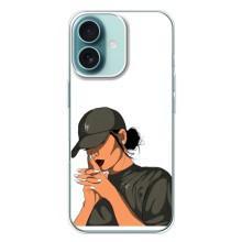 Силиконовый Чехол на iPhone 16 Plus с картинкой Стильных Девушек – В зеленом