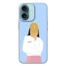 Силиконовый Чехол на iPhone 16 Plus с картинкой Стильных Девушек – Желтая кепка
