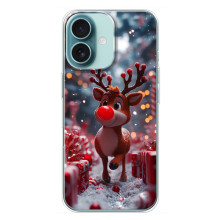 Яскравий чохол для iPhone 16 Plus з Зимові Оленята (Олень серед подарунків)